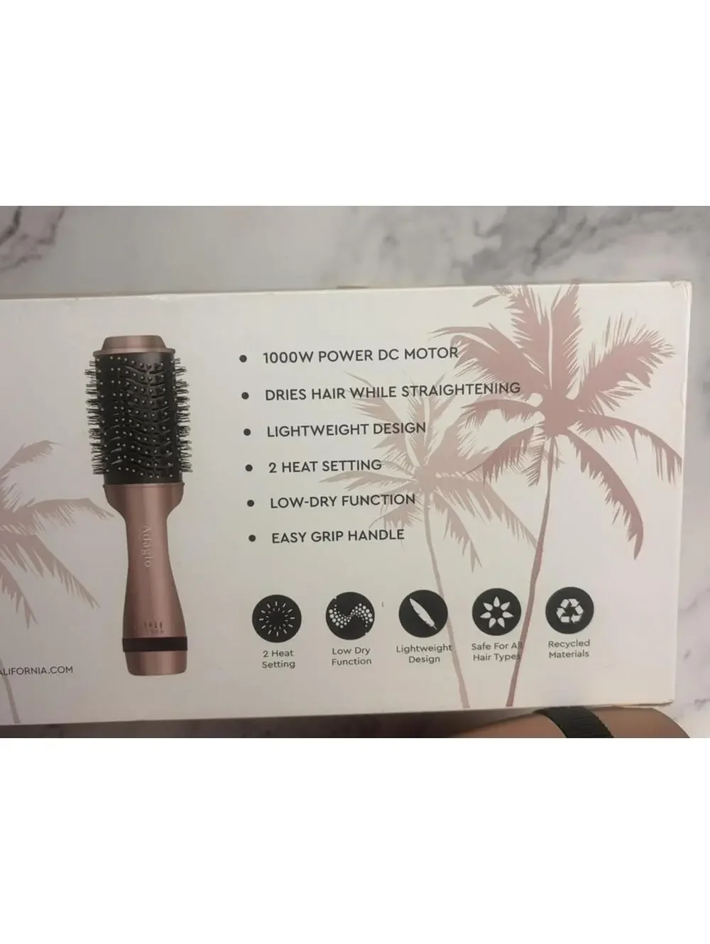Adagio Professional Blowout Brush Rose Gold Hair Dryer Brush 1000W Volumizer